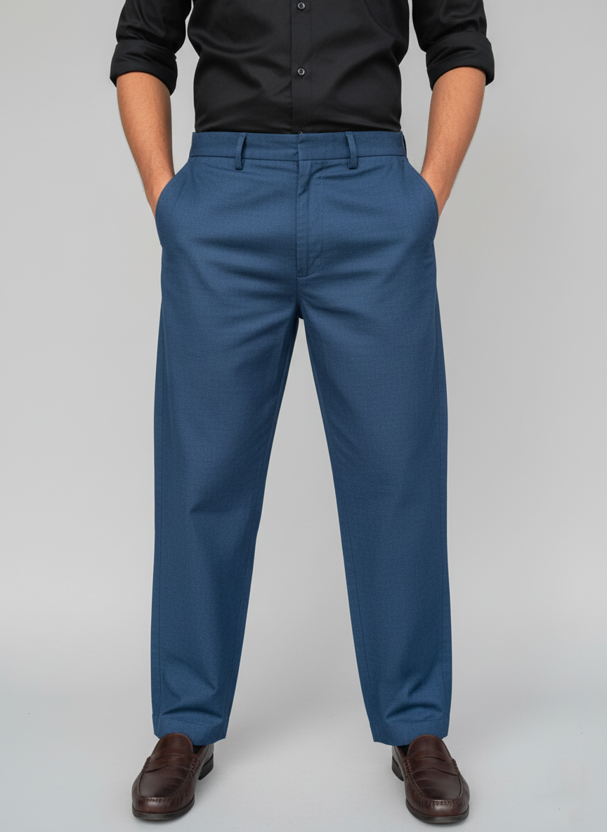 Blue linen Cotton - Fury Pant