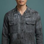 Blue And Black Faded Shirt -
