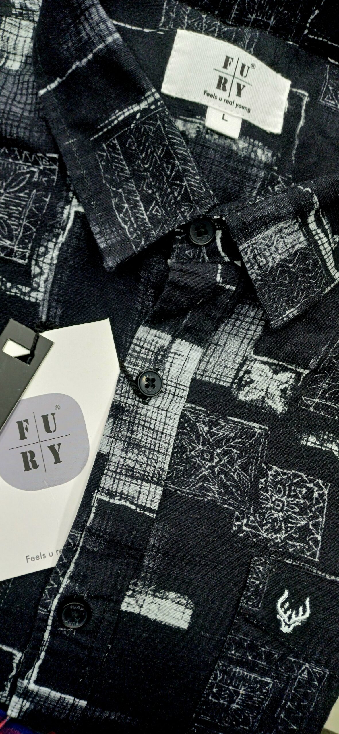 Black Printed Shirt - Fury