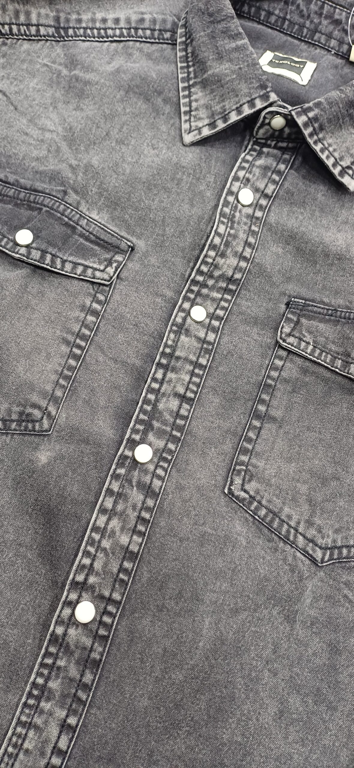 Double Pocket Black Shirt - jeans shirt