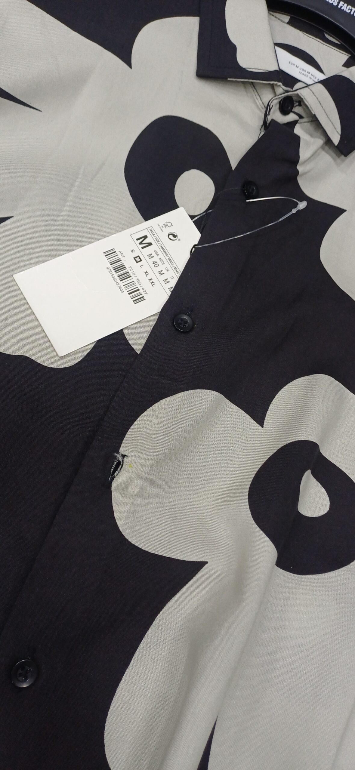 Zara Printed Black and White -Flowers