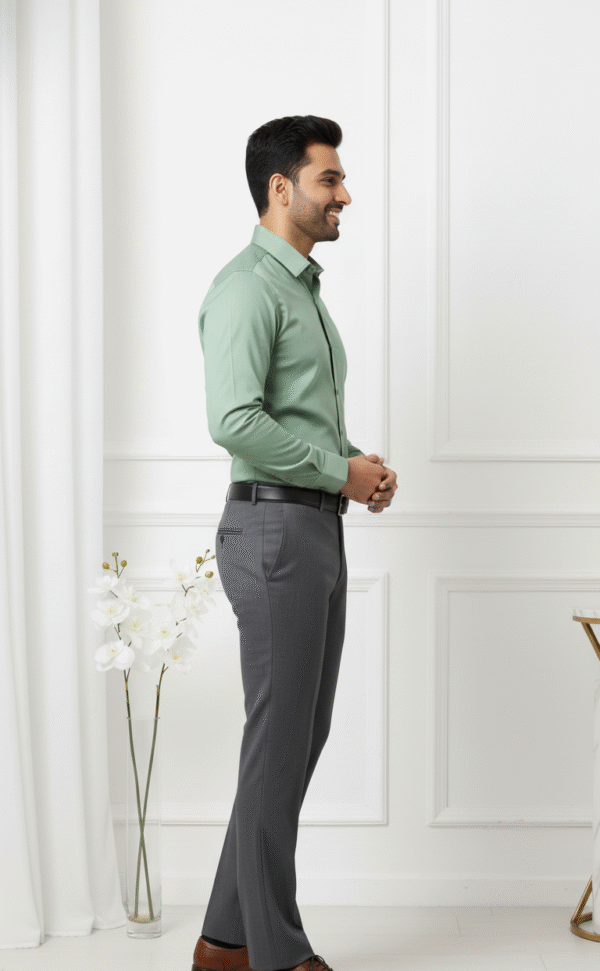 Mint Green Shirt and Grey Pant - Combo
