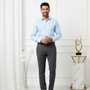 Sky Blue Shirt And Grey Pant - Combo