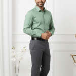 Mint Green Shirt and Grey Pant - Combo