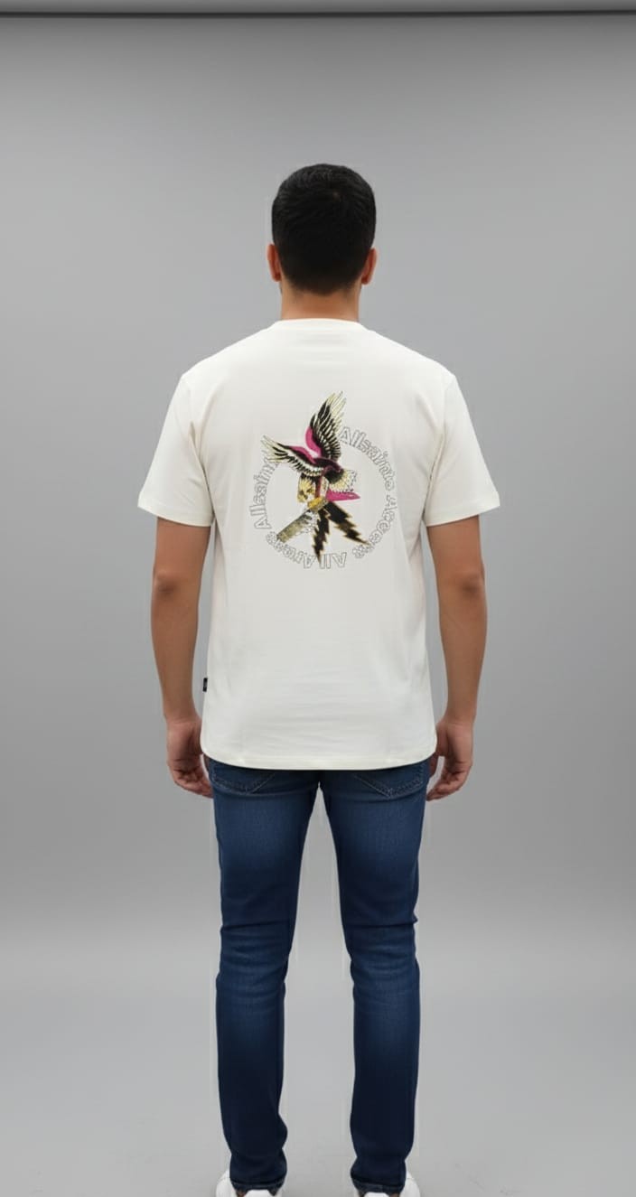 Eagle Printed Drop Sholuder TShirt
