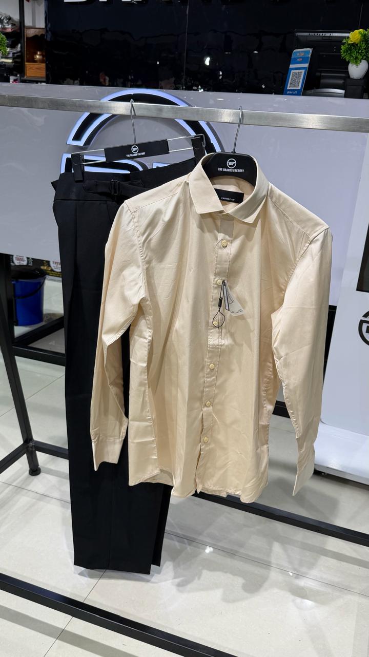 beige Shirt and Black Pant - Combo