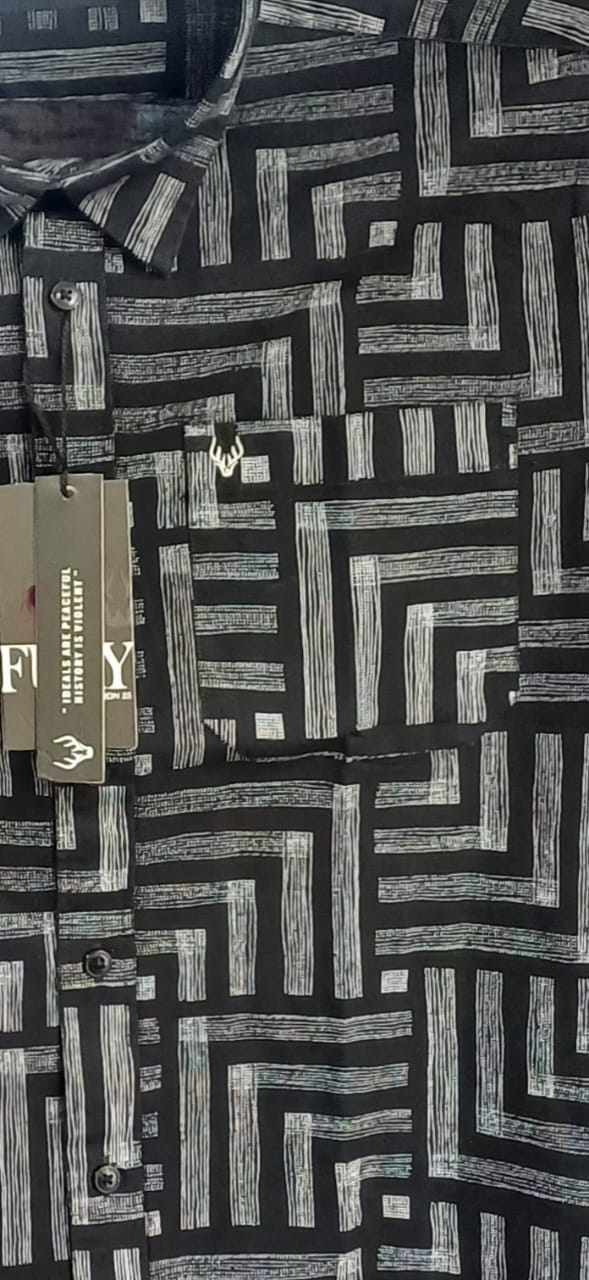 Black And White Printed - Fury Shirt