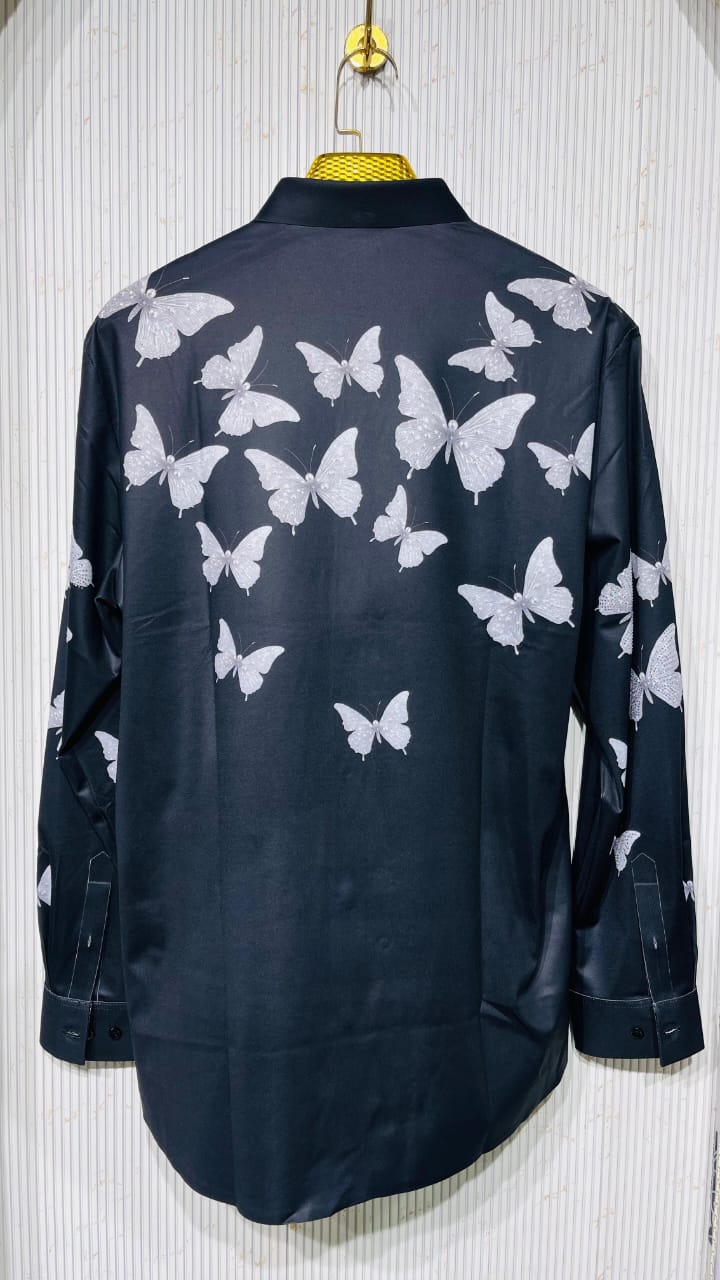 Black Butterfly Shirt - imported Premium